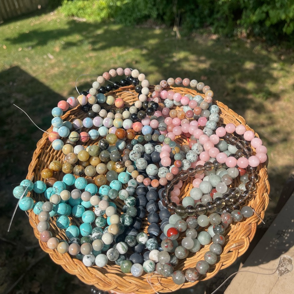 Now Stringing & Alashan Agate - image 1